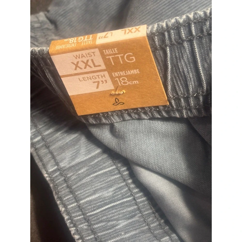prAna NWT Men's Corduroy‎ Shorts Comfort Drawstring Casual Blue XXL MSRP $75